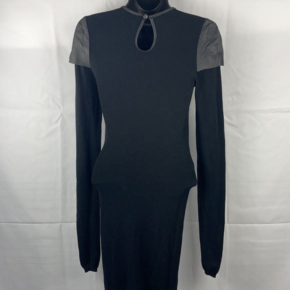 Rudsak leather shoulder woman black dress Xsmall - Picture 9 of 10